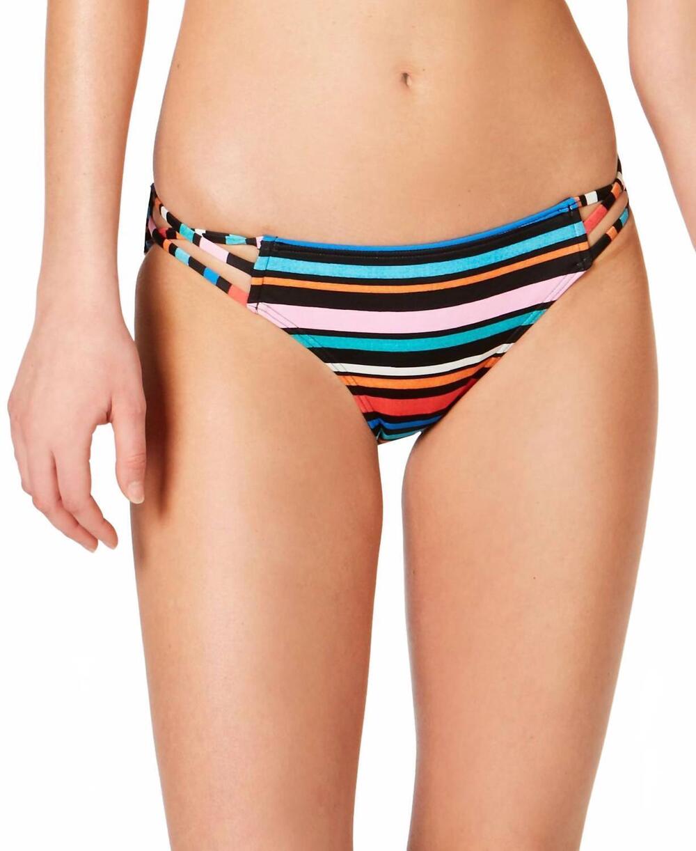 NEW SUNDAZED printed strappy bikini bottoms in lucky stripes